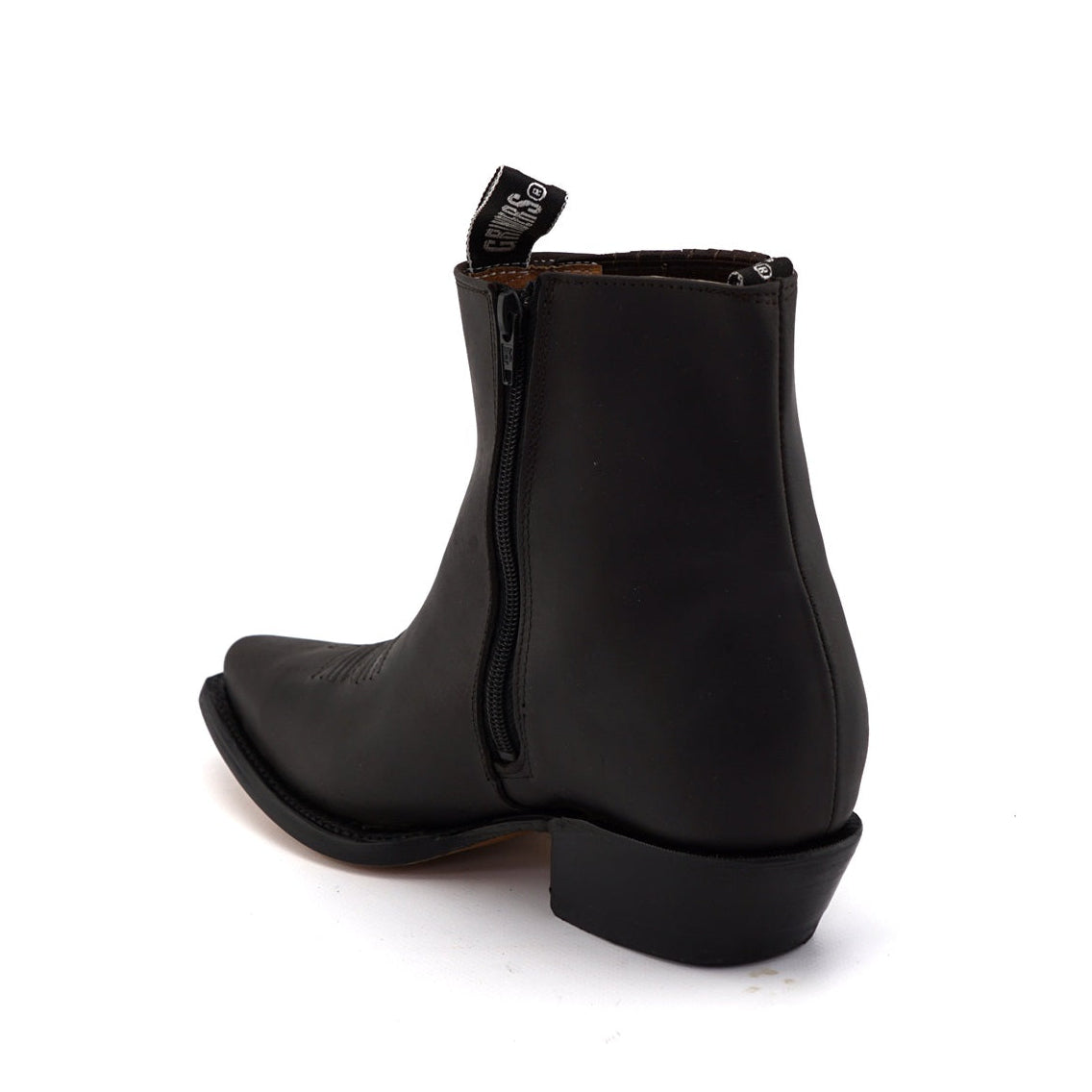 Austin Brown Zippered Western Ankle Boots - Goodyear Welt Leather Cowboy Boots for Men