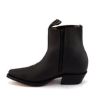 Austin Brown Zippered Western Ankle Boots - Goodyear Welt Leather Cowboy Boots for Men