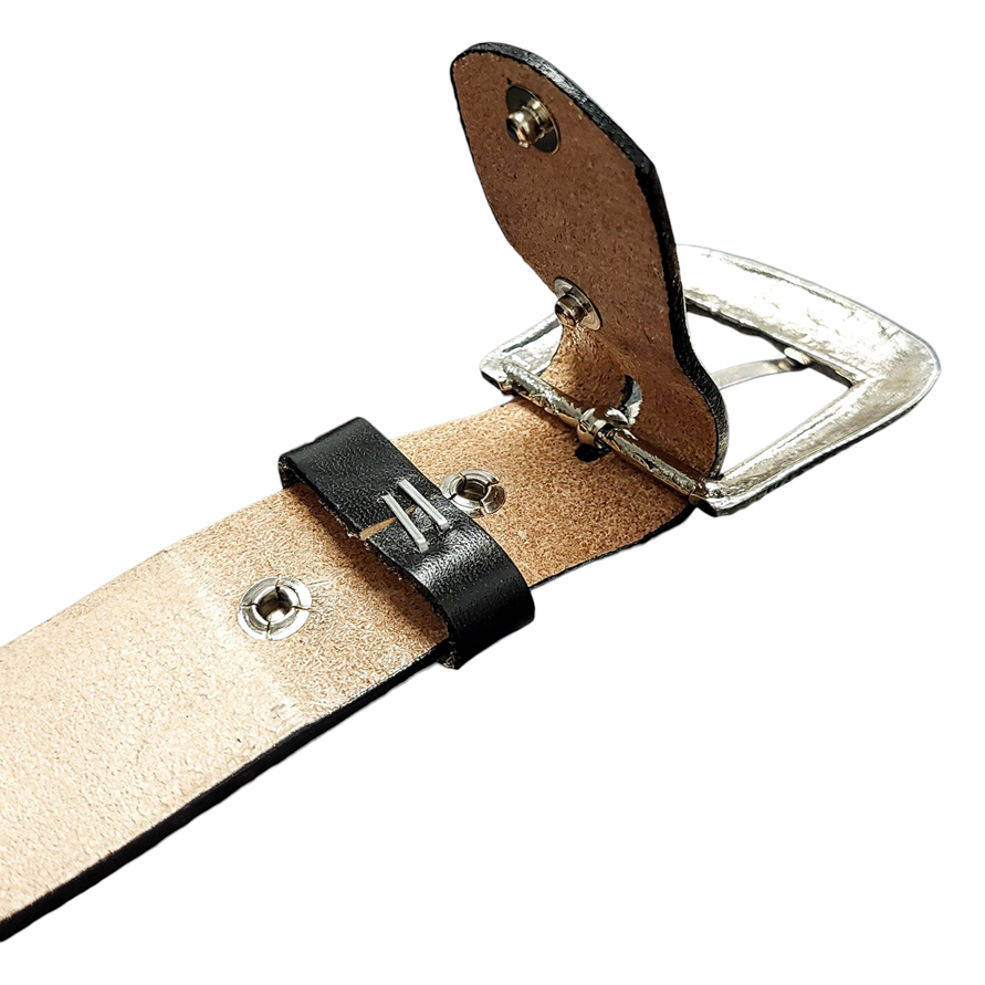 BLACK WESTERN BELT WITH DECORATION