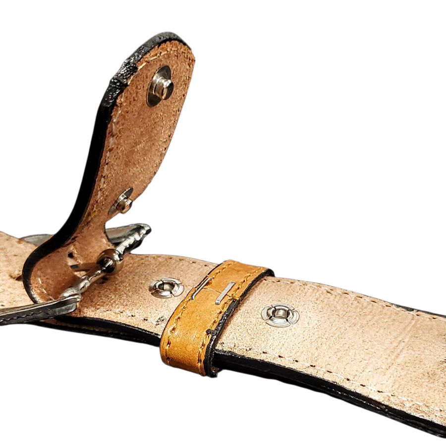BROWN WESTERN BELT WITH DECORATIONS
