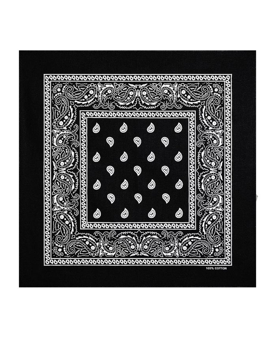 BLACK BANDANA SCARF