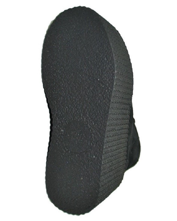 Barber Platform Shoes - Black Suede Leather High-Top Creepers with 8.5cm Heel