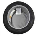Black Leather Porkpie Hat - Vintage Fiebig Leader Style