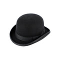 Black Wool Felt Bowler Hat - Classic Derby Bob Hat