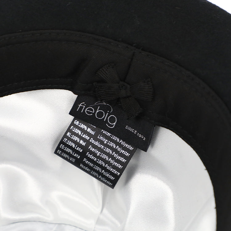 Black Wool Felt Bowler Hat - Classic Derby Bob Hat