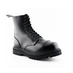 Bulldog CS Black Leather Derby Combat Boots - Goodyear Welted Lace-Up Boots for Men & Women