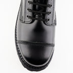 Bulldog CS Black Leather Derby Combat Boots - Goodyear Welted Lace-Up Boots for Men & Women