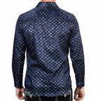 Gold Western Print Shirt — Men’s Slim Fit Long Sleeve by El General Western Wear