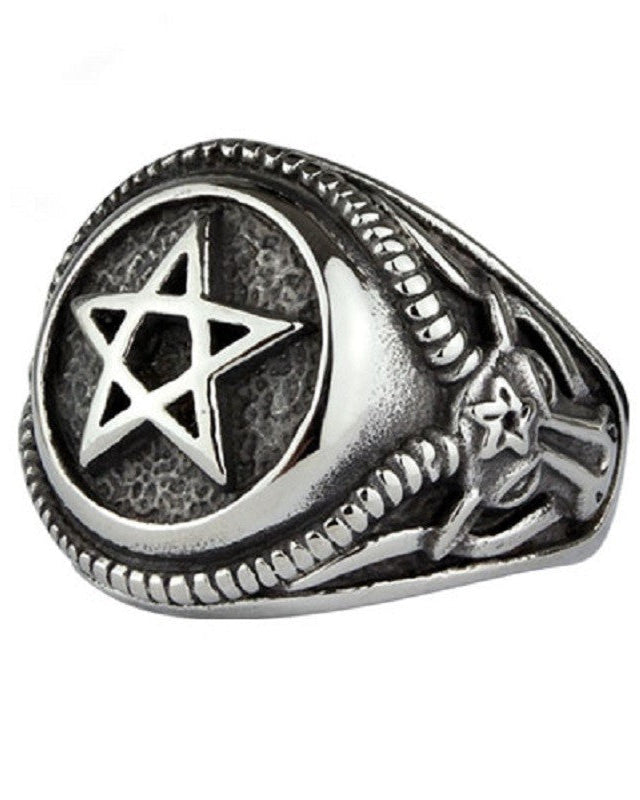 Terasest Sõrmus Keldi Pentagram