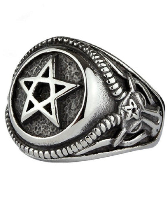 Terasest Sõrmus Keldi Pentagram