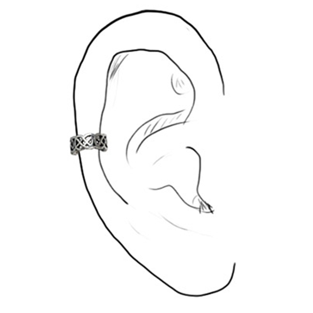 Celtic Knot Silver Earcuff