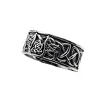 Celtic Wolves Steel Ring - Stainless Steel Viking Ring