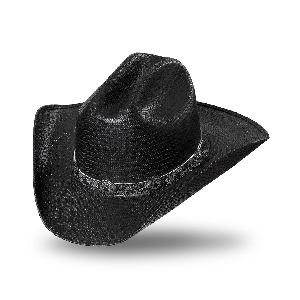 Classic Black Straw Western hat Bronx
