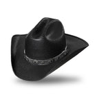 Classic Black Straw Western hat Bronx