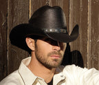 Classic Black Straw Western hat Bronx
