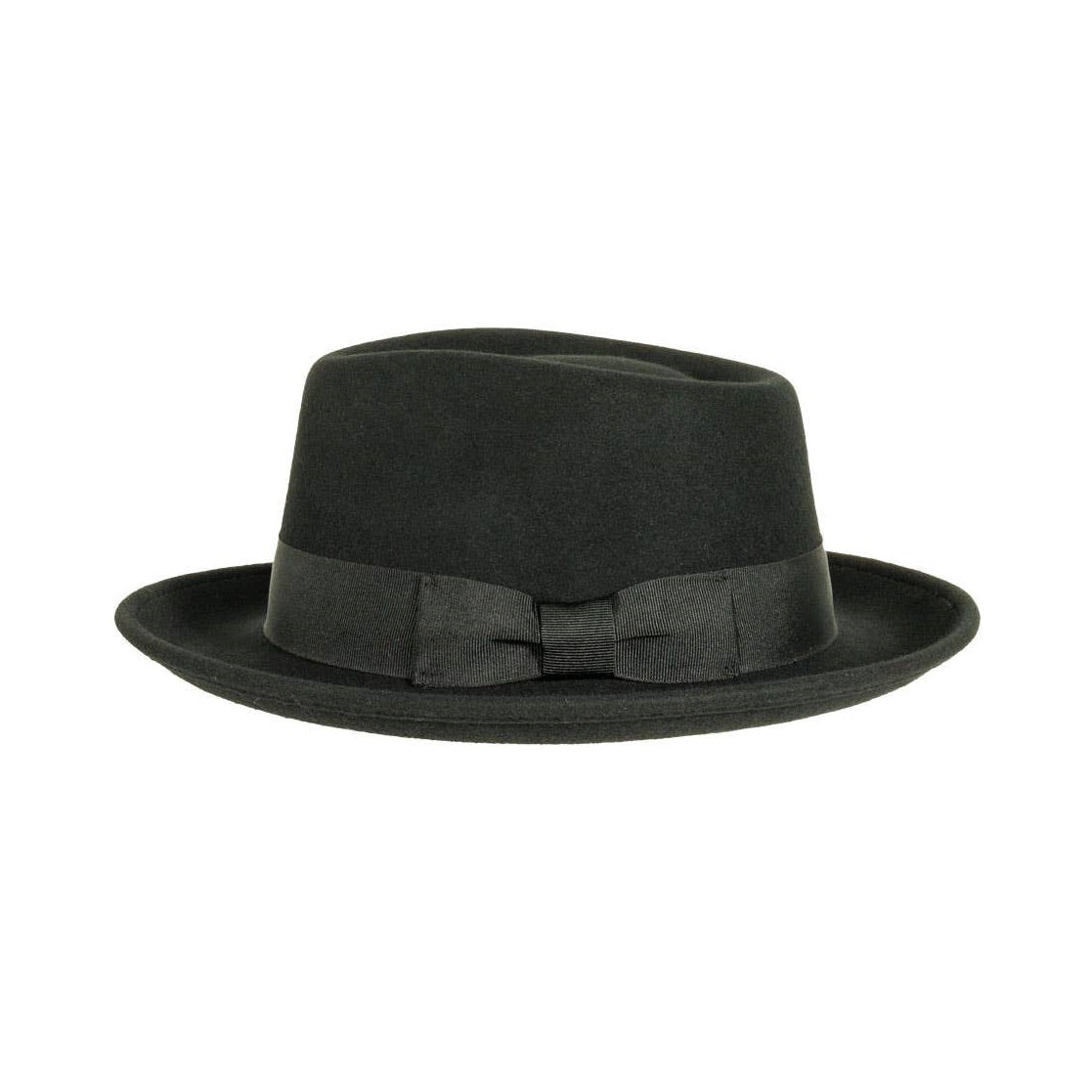 Crushable Wool Felt Fedora Hat Newark Black - classic hat