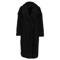 Curly Ladies Coat Mursi - Women's Knee-Length Teddy Coat with Wrap Closure