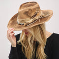 DISTRESSED BEIGE COWBOY SHOW HAT
