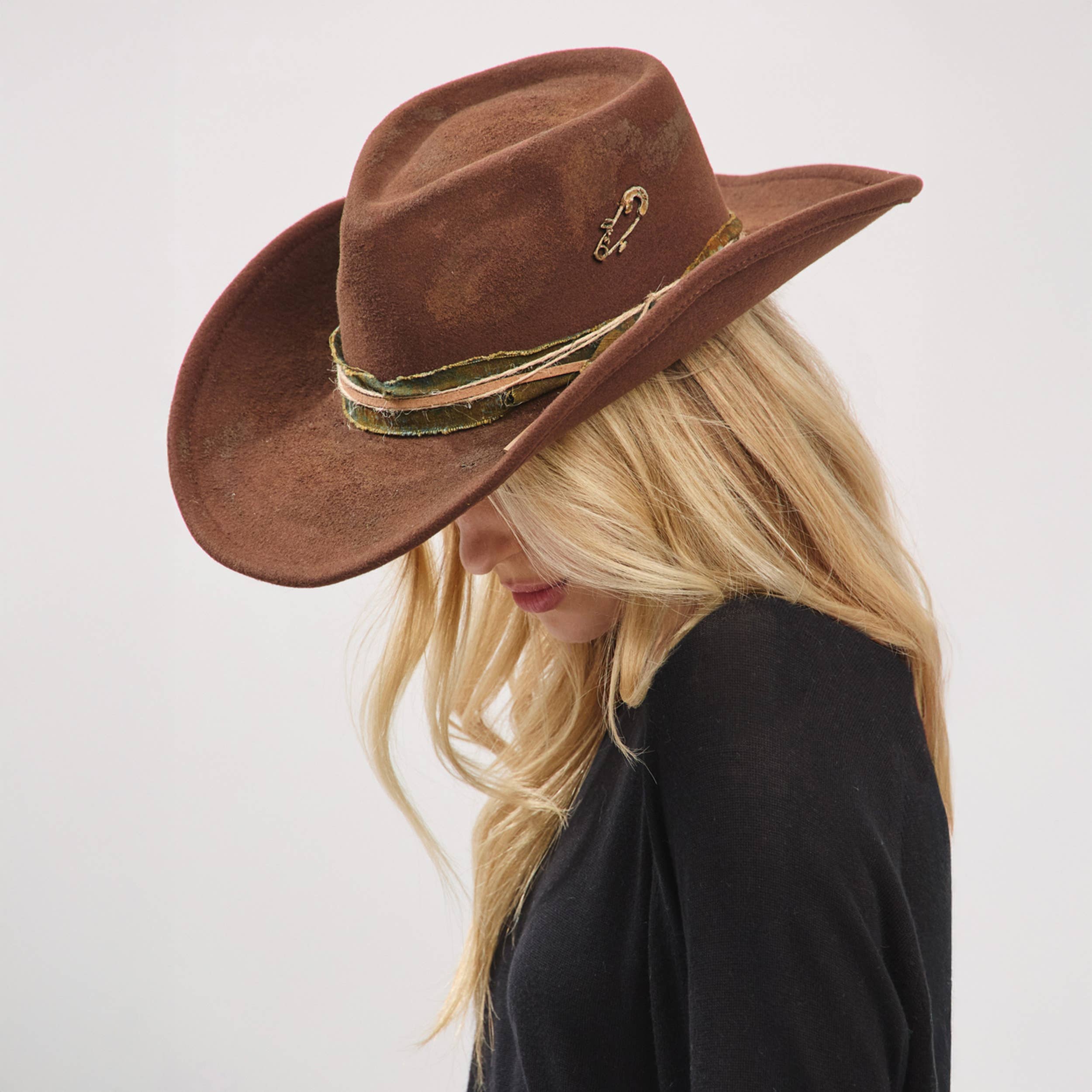 DISTRESSED COWBOY HAT
