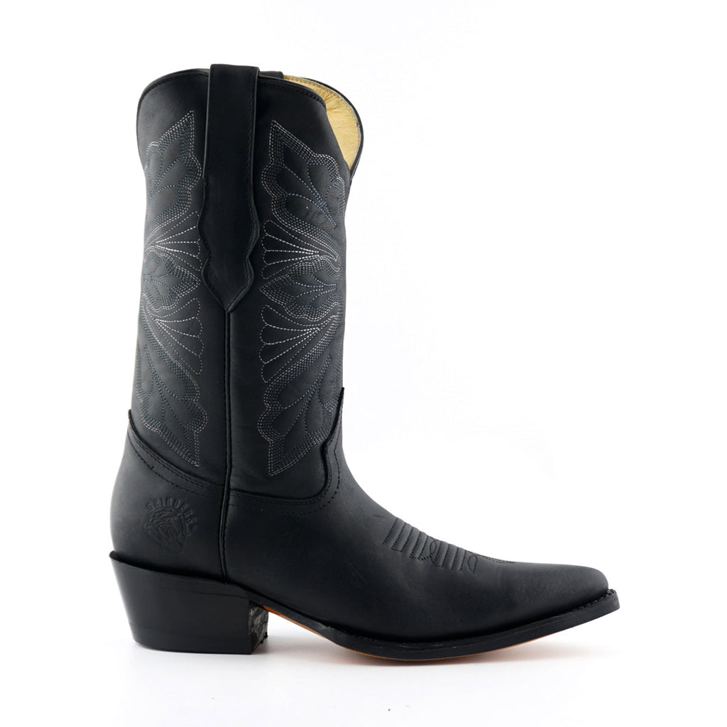 Dallas Black Cowboy Boots - Premium Leather Western Boots for Women