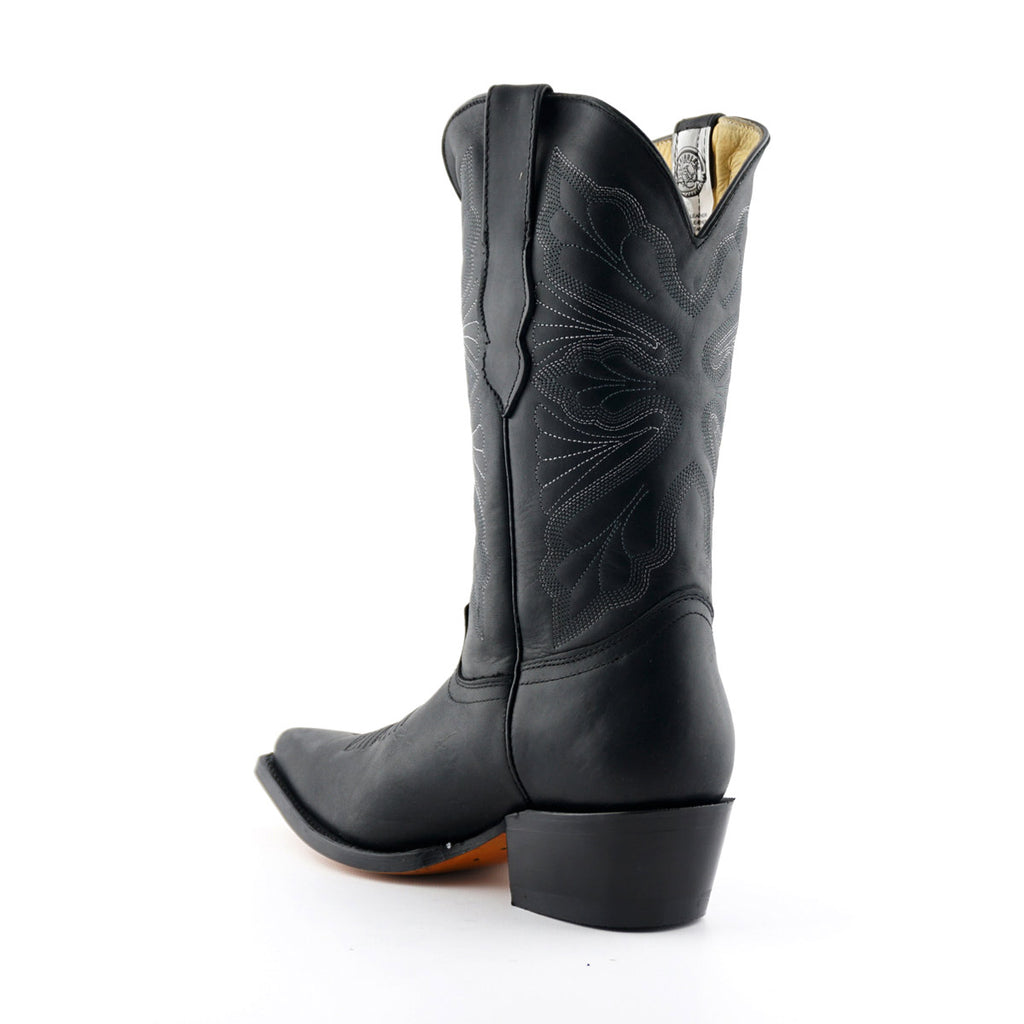 Dallas Black Cowboy Boots - Premium Leather Western Boots for Women