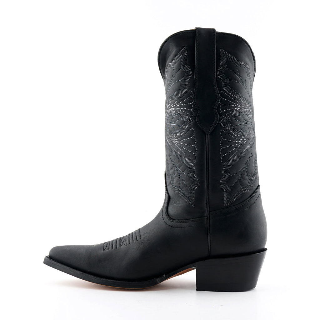 Dallas Black Cowboy Boots - Premium Leather Western Boots for Women