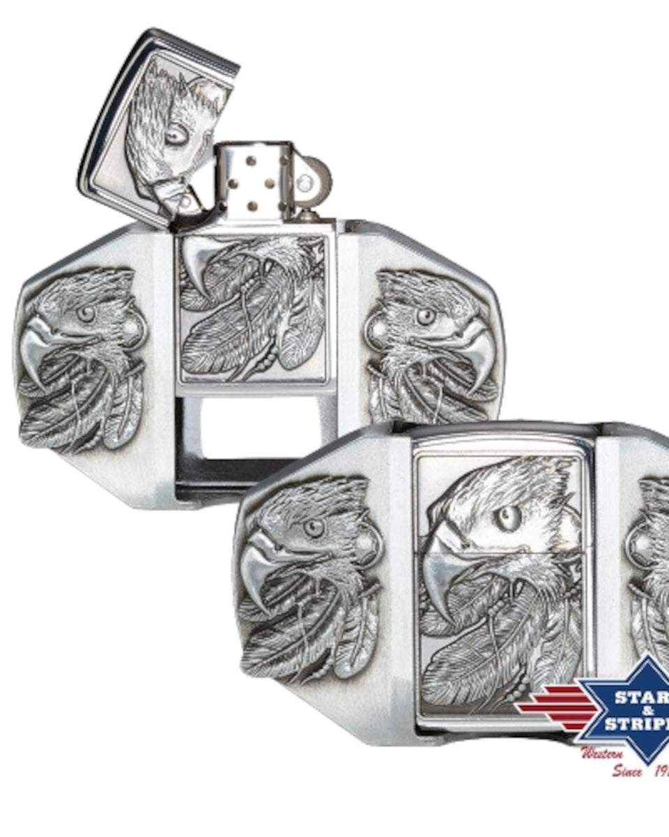 Eagle Belt Buckle with Lighter - Western Zinc Alloy Buckle 10x7cm