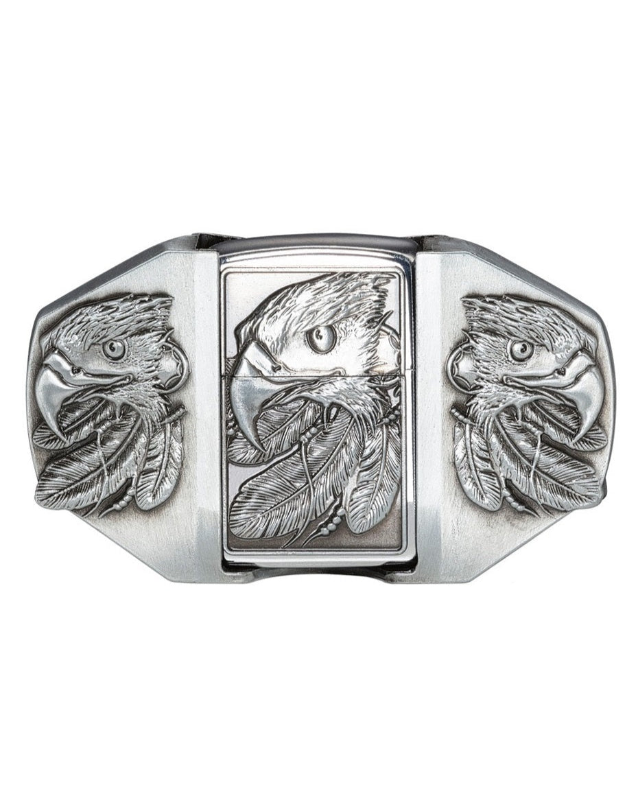 Eagle Belt Buckle with Lighter - Western Zinc Alloy Buckle 10x7cm