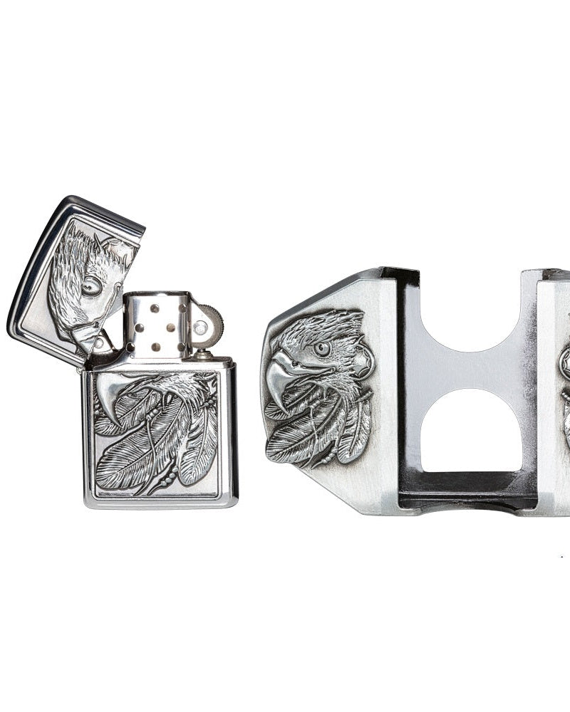 Eagle Belt Buckle with Lighter - Western Zinc Alloy Buckle 10x7cm