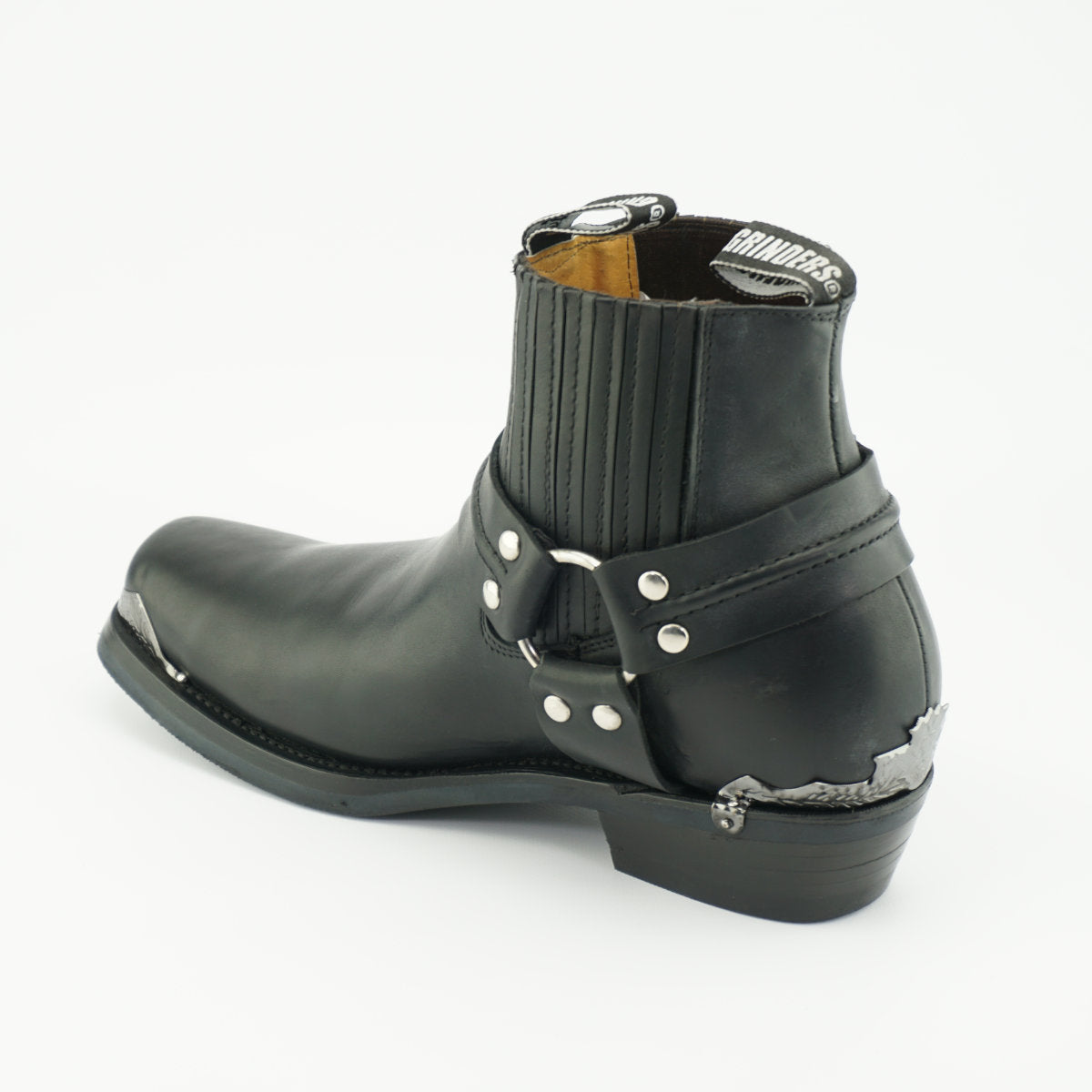 Eagle Low Leather Ankle Boots - Chelsea Boots with Eagle Ring Detail for Men & Women