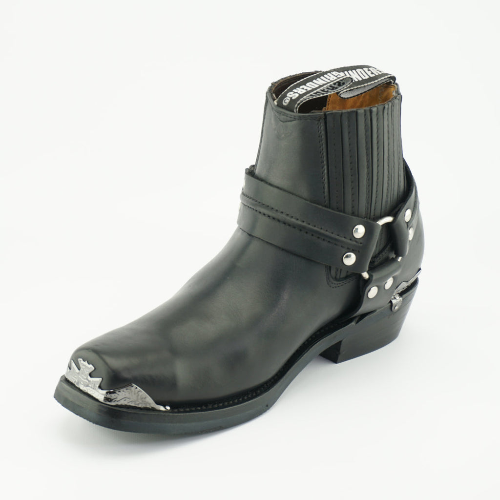Eagle Low Leather Ankle Boots - Chelsea Boots with Eagle Ring Detail for Men & Women