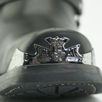 Eagle Low Leather Ankle Boots - Chelsea Boots with Eagle Ring Detail for Men & Women