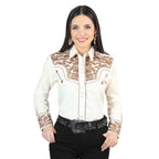 Exquisite Embroidered Western Ladies Shirt - De Los Cielos