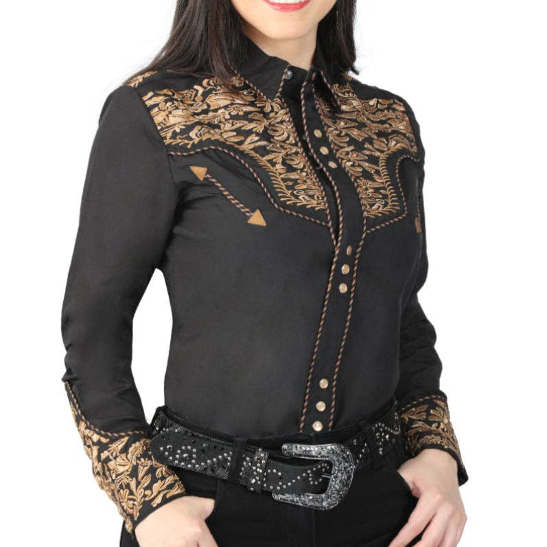 Exquisite Embroidered Western Shirt - De Los Cielos Collection