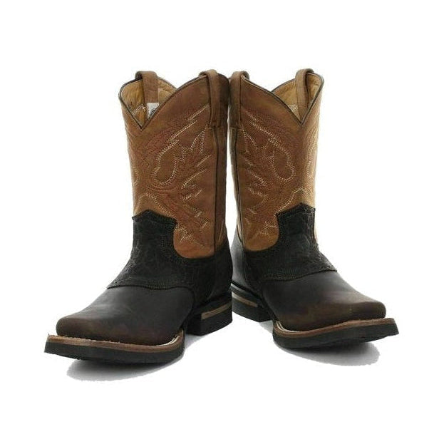 Frontier Leather Western Cowboy Boots - Goodyear Welted Pull-On Boots for Men & Women