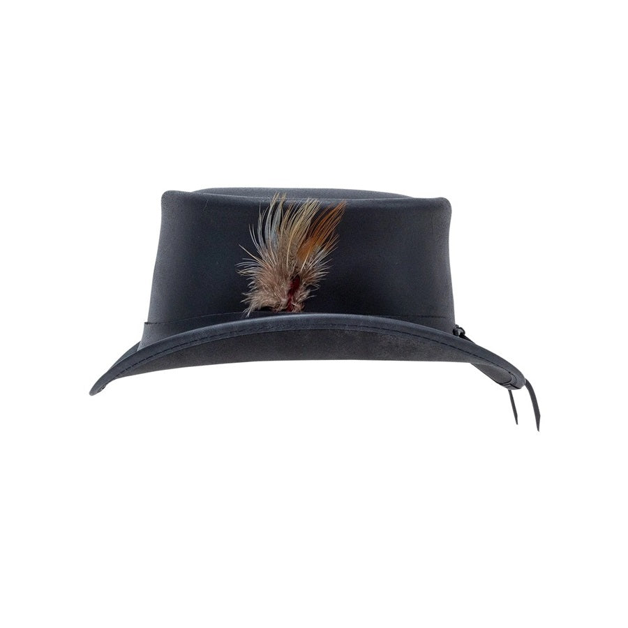 GENUINE LEATHER TOP HAT MARLOW BLACK