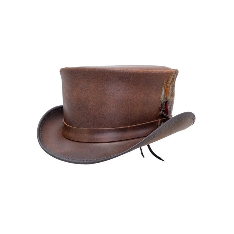 GENUINE LEATHER TOP HAT MARLOW BROWN
