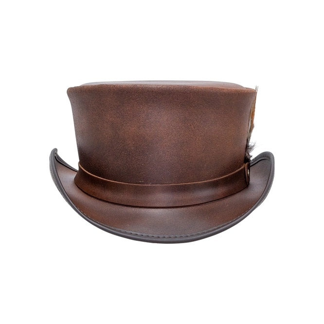 GENUINE LEATHER TOP HAT MARLOW BROWN