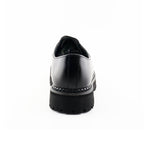 Gibson Boxer CS Black Leather Combat Shoes - Steel Toe Platform Derby Lace-Up Shoes for Men & Women