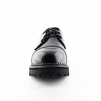 Gibson Boxer CS Black Leather Combat Shoes - Steel Toe Platform Derby Lace-Up Shoes for Men & Women