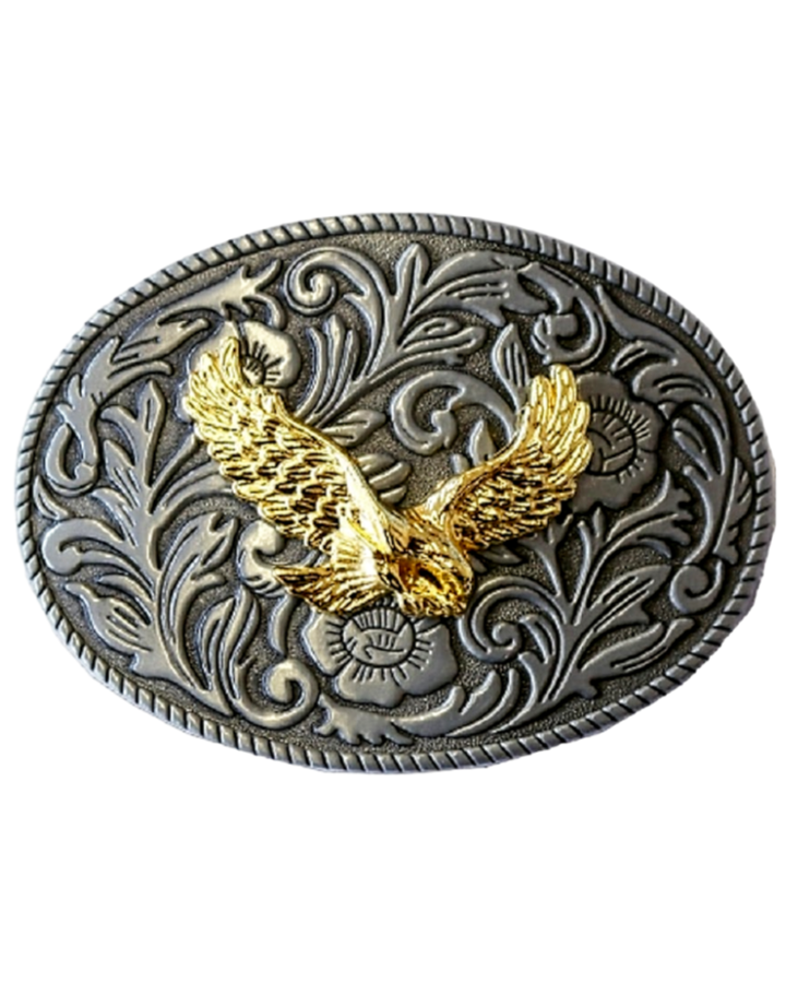Golden Eagle Belt Buckle - Western Zinc Alloy Buckle 10x7cm