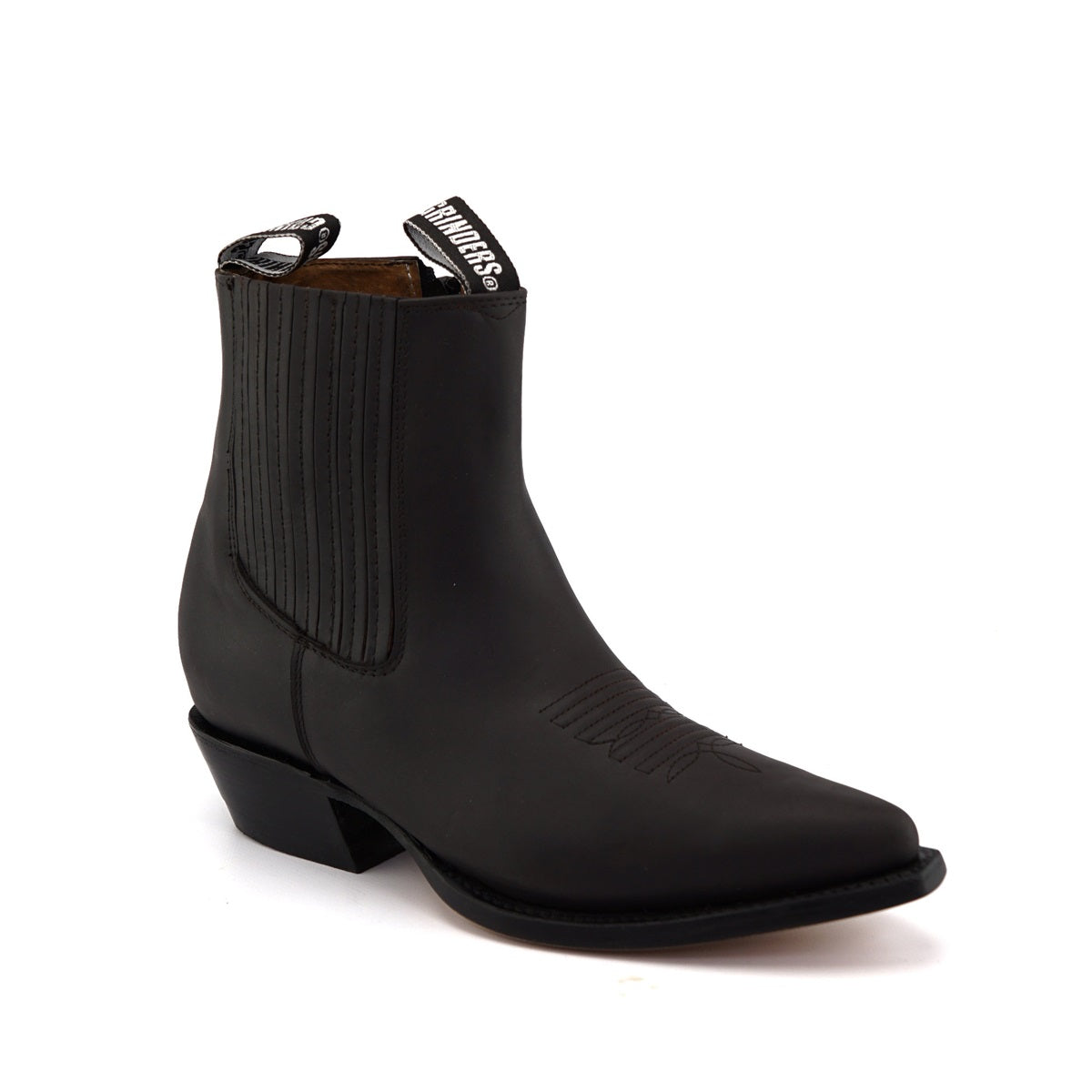 ZIPPERED WESTERN ANKLE BOOTS AUSTIN BROWN
