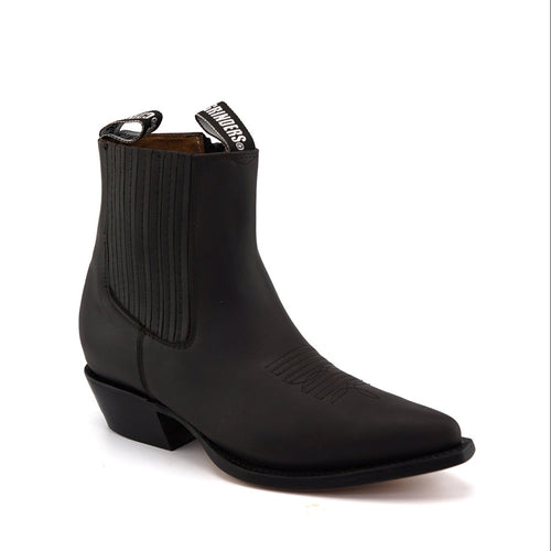 Zippered western ankle boots Austin brown