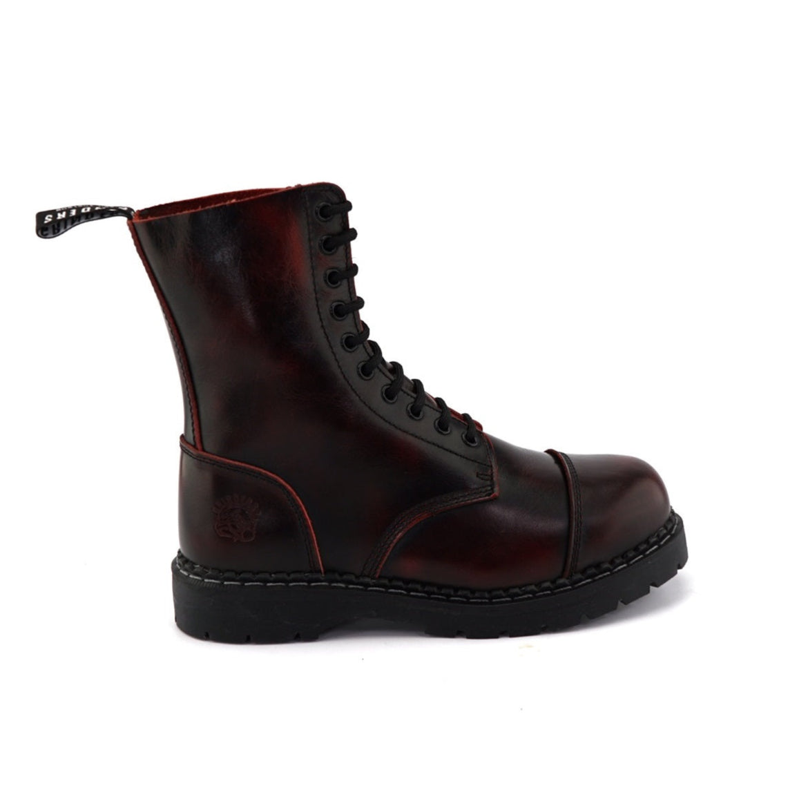 LACE UP BOOTS STAG ACS BURGUNDY