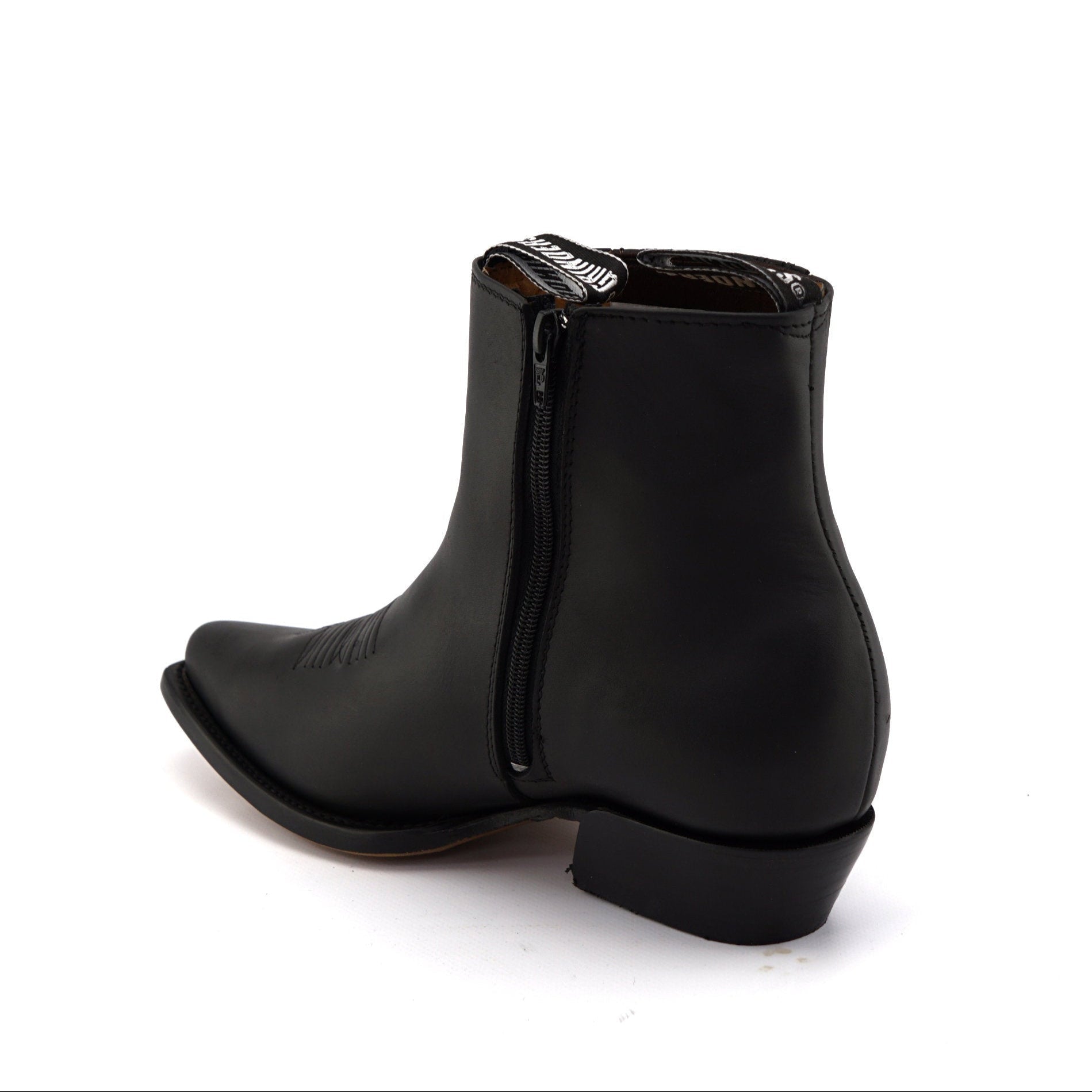 ZIPPERED WESTERN ANKLE BOOTS AUSTIN