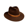 Hatson Chestnut – Rabbit Felt Fedora with Brown Leather Band
