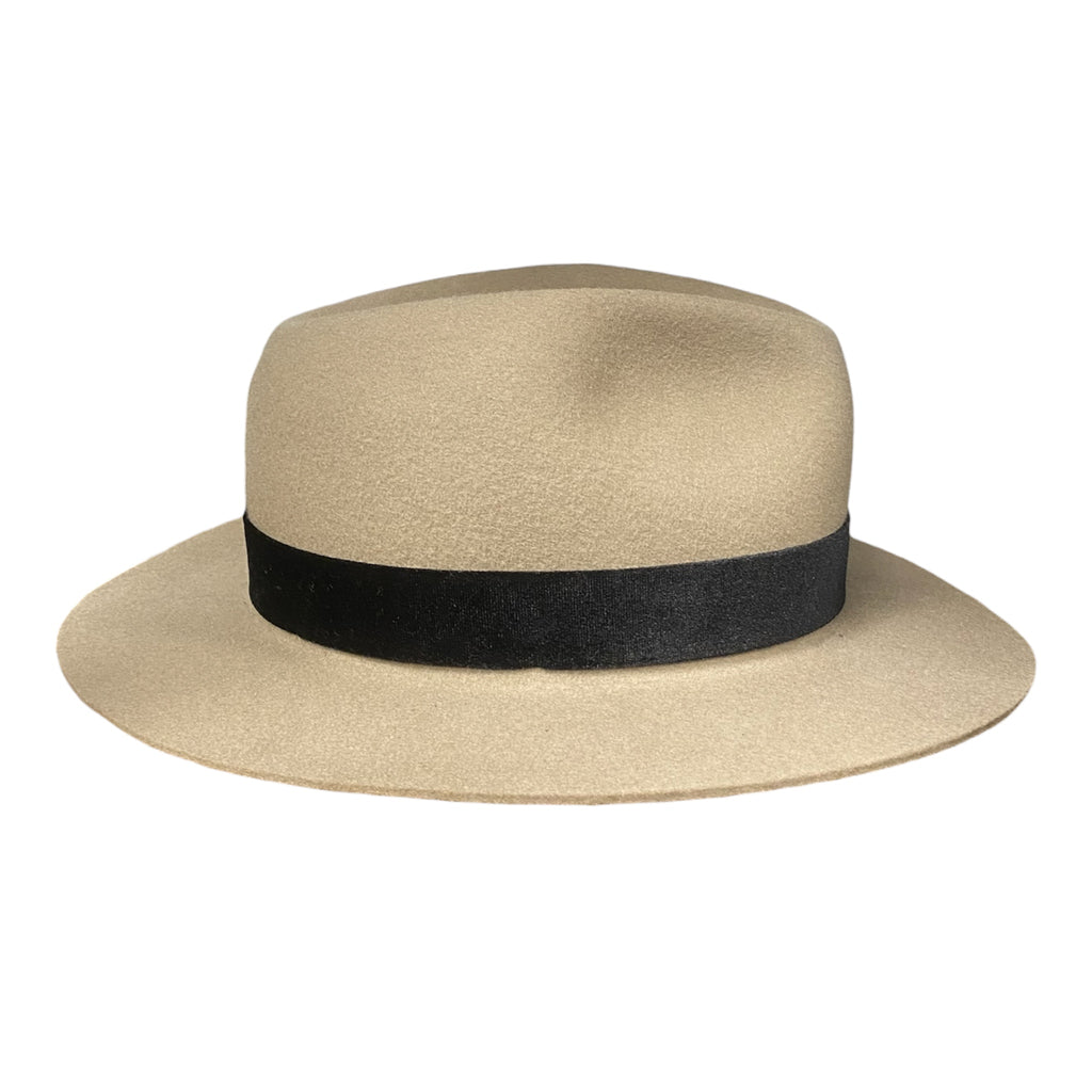 Hatson Fedora – Merino Wool Felt with Black Velour Hatband
