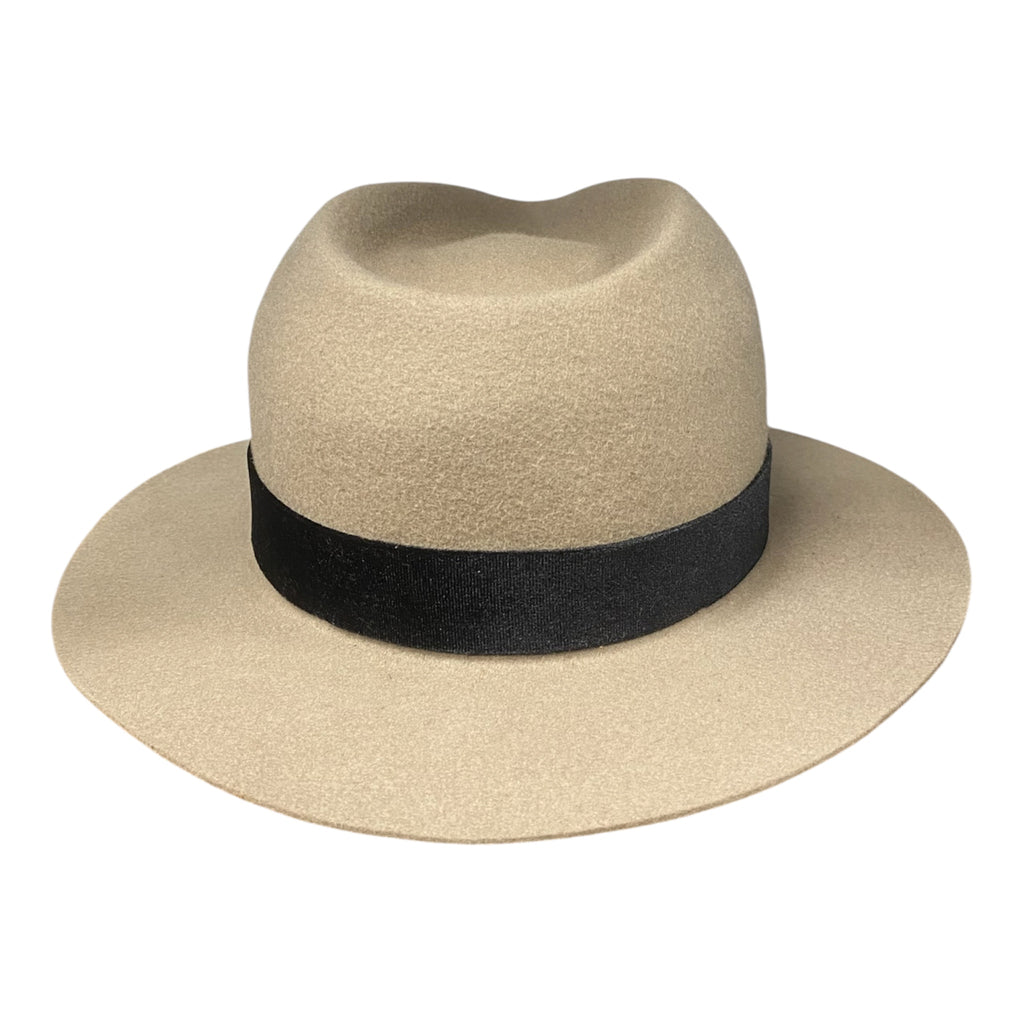 Hatson Fedora – Merino Wool Felt with Black Velour Hatband