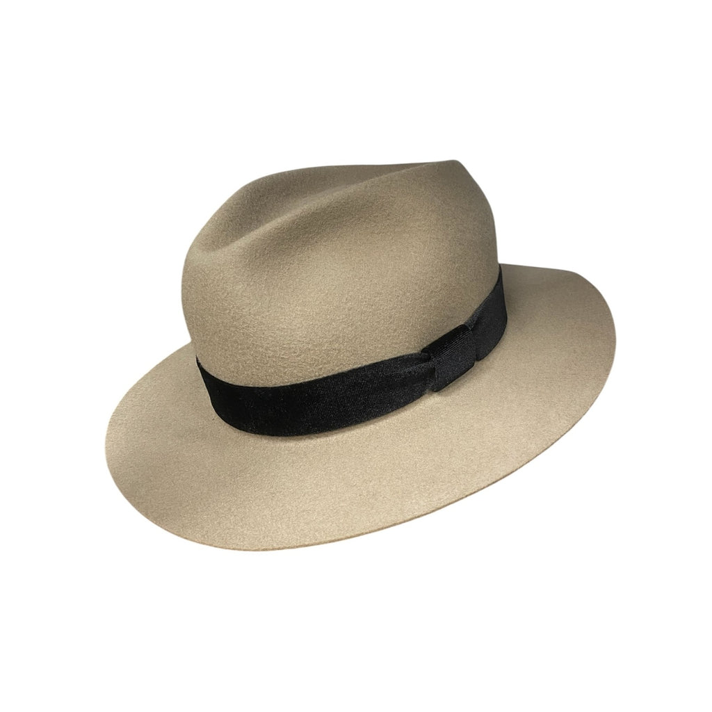 Hatson Fedora – Merino Wool Felt with Black Velour Hatband