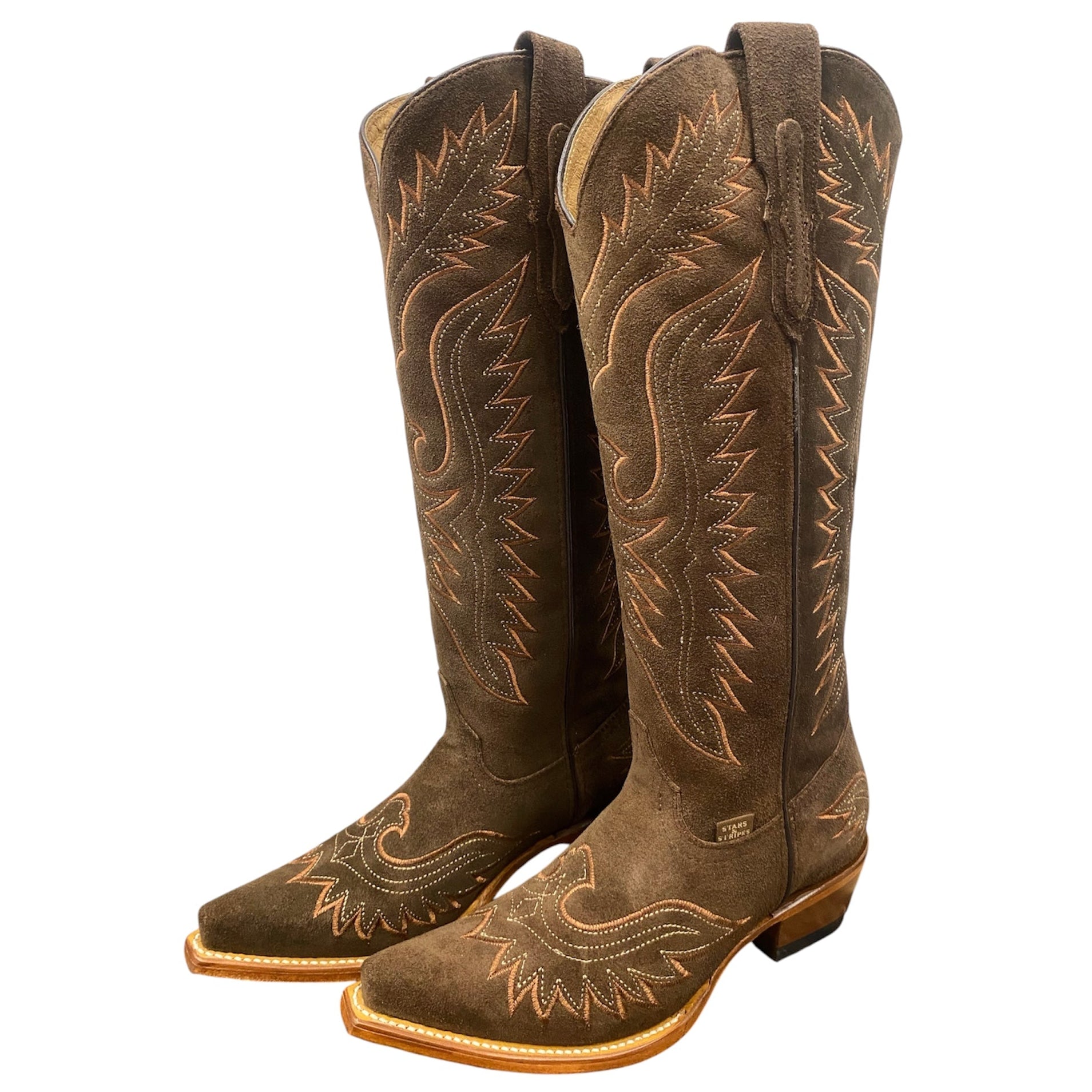 High Brown Suede Women's Western Boots – The Bird